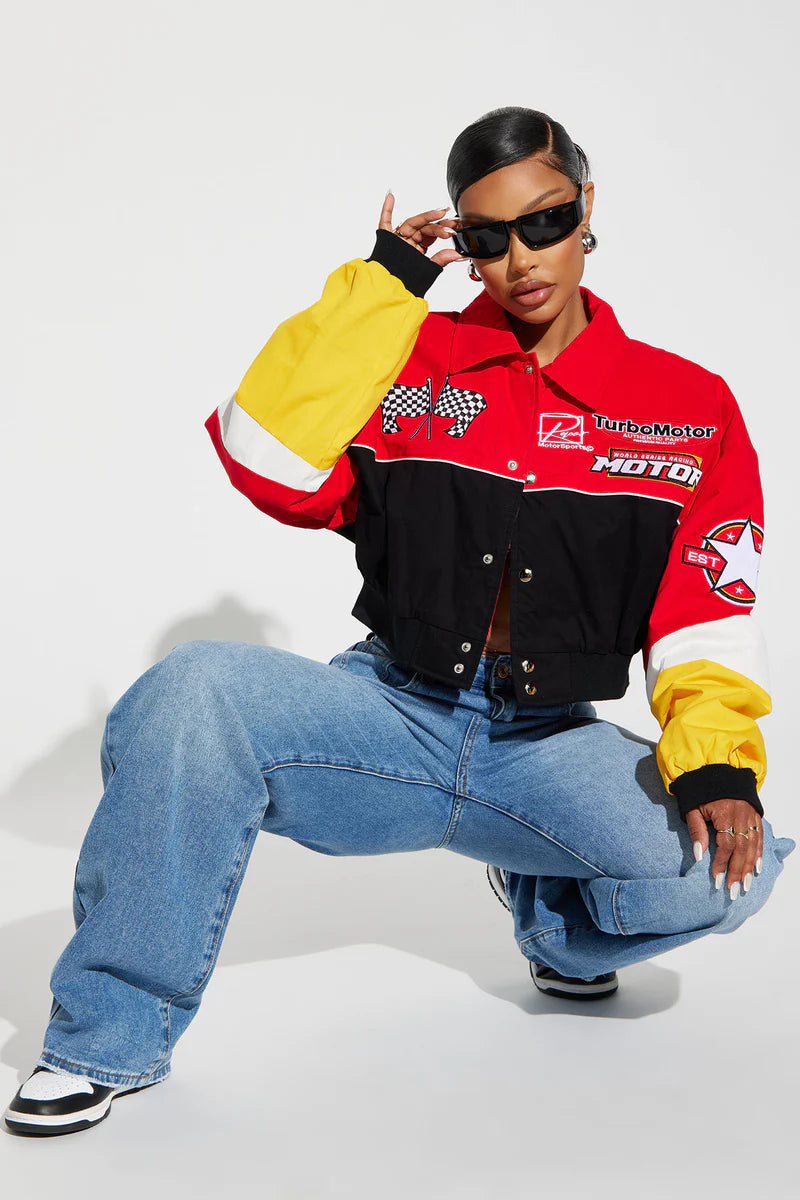 Luxus® Need For Speed Bomber Jacket - Red/combo