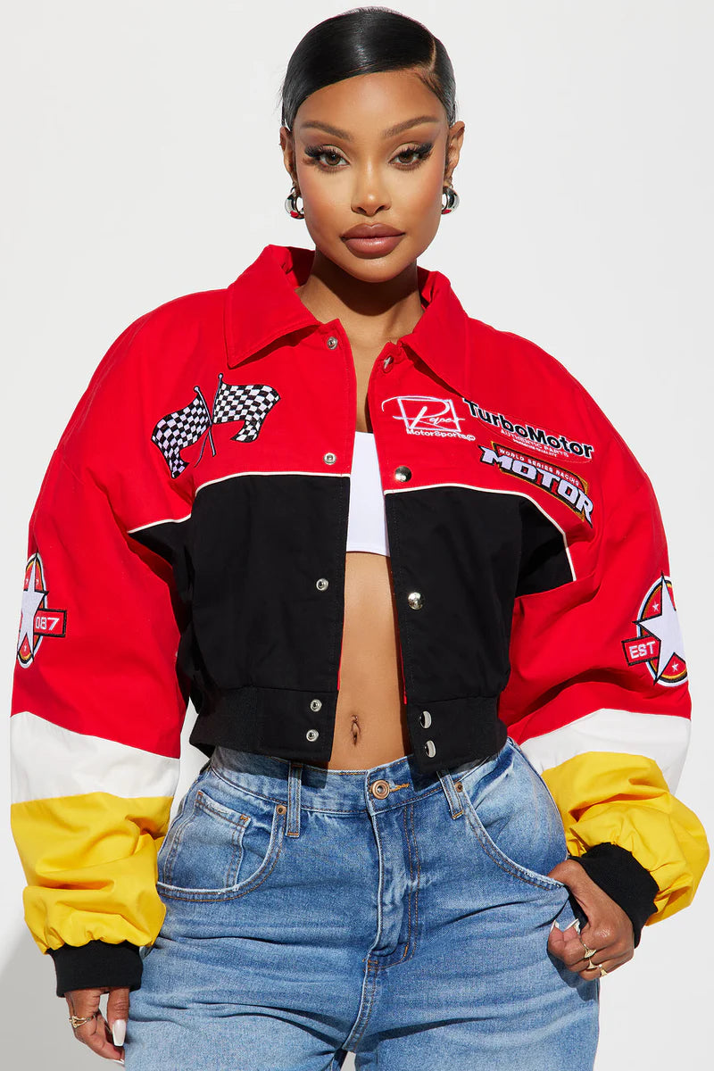 Luxus® Need For Speed Bomber Jacket - Red/combo