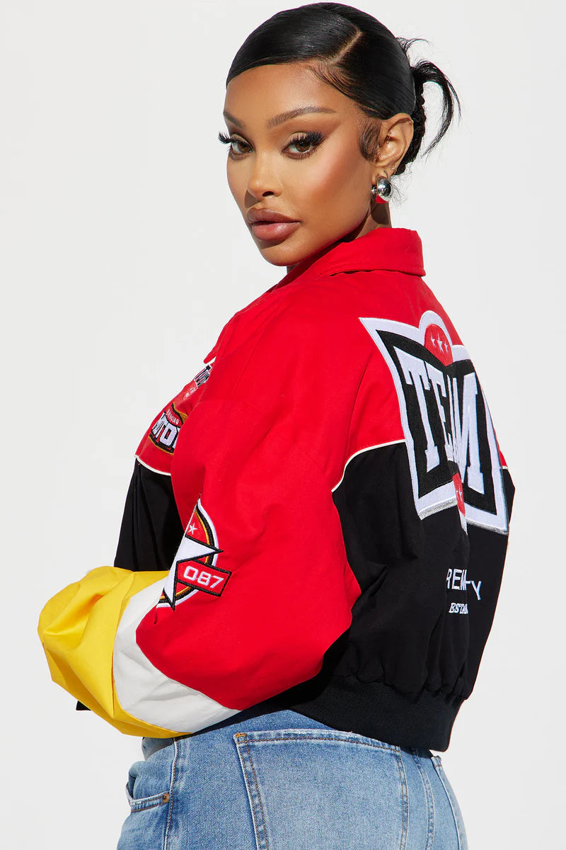 Luxus® Need For Speed Bomber Jacket - Red/combo
