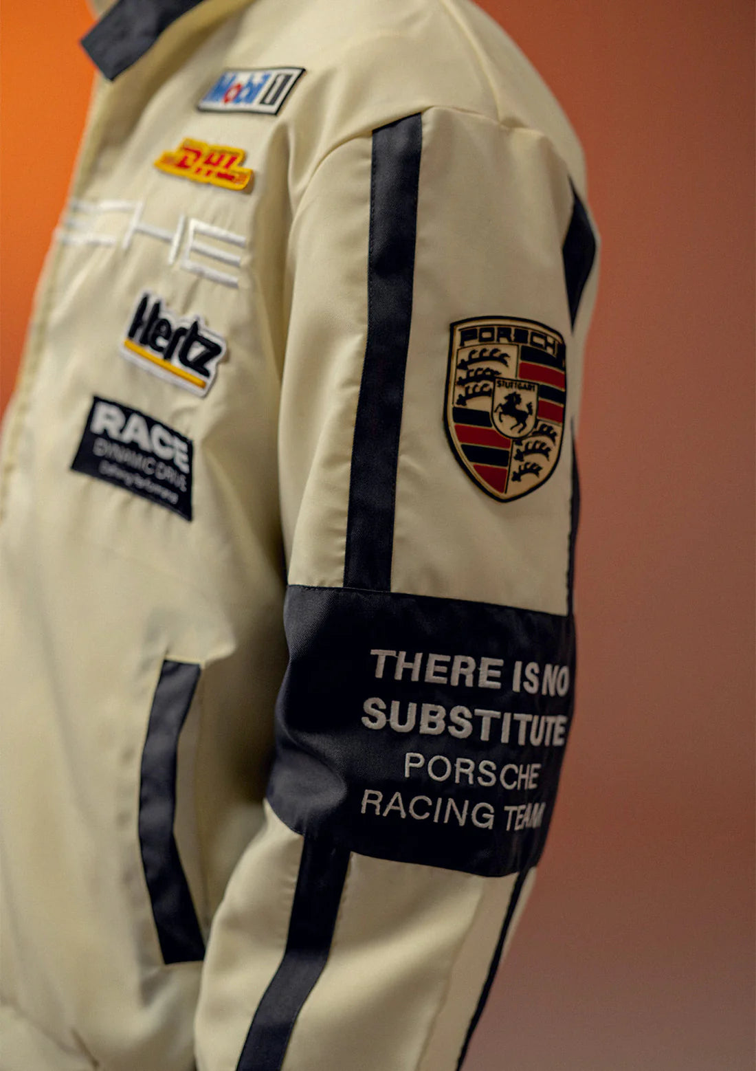 Luxus® Unisex Apex Racer Beige & Grey Racer Jacket