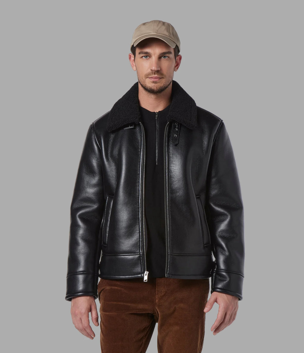 Luxus® Cadman Faux Shearling Aviator Jacket