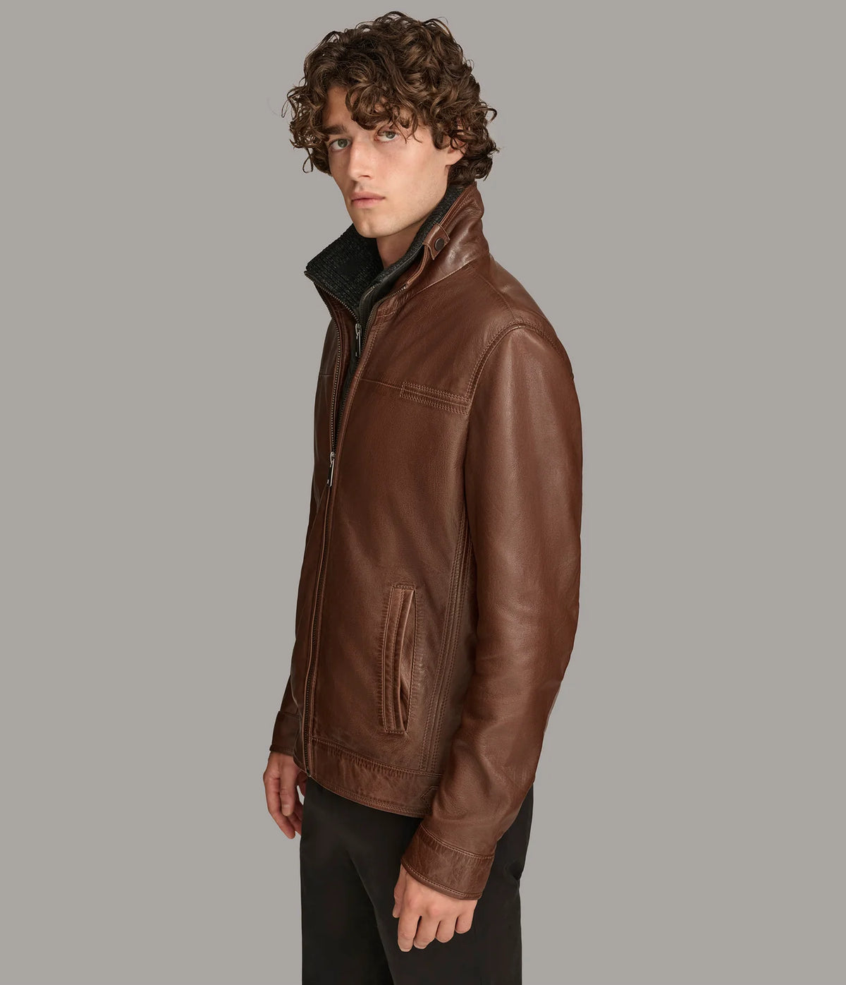 Luxus® Jett Leather Jacket with Removable Hood