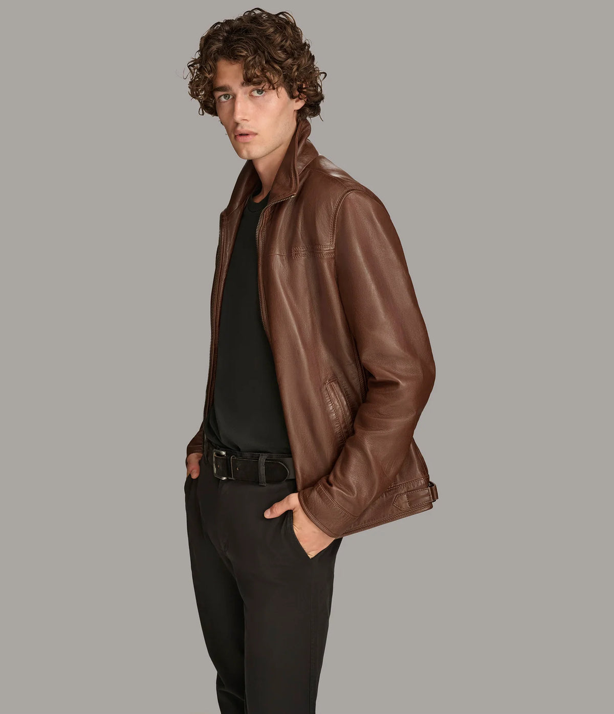 Luxus® Jett Leather Jacket with Removable Hood